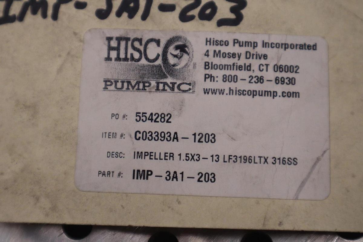 Goulds LF3196LTX 1.5x3-13 ANSI Impeller, 316SS - STOCK GF713