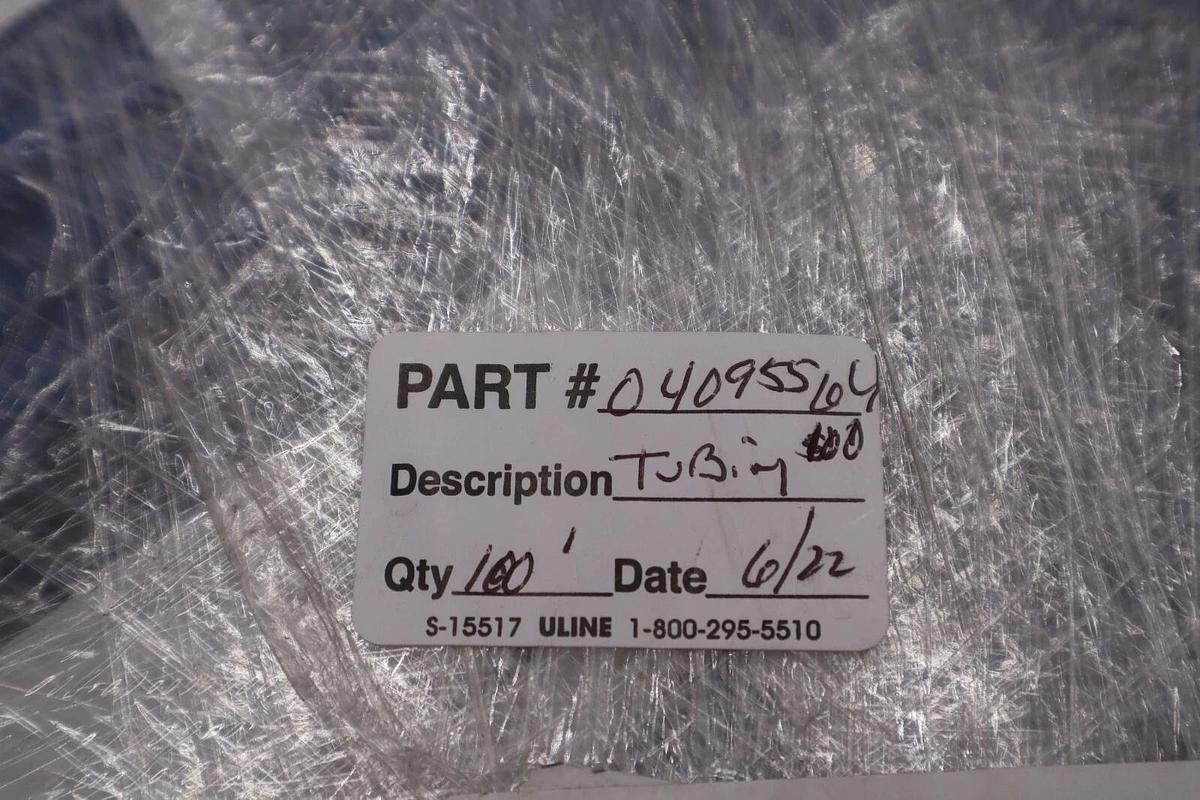 Used ULINE 04095564 3/8 TUBING BLUE STOCK #038-A