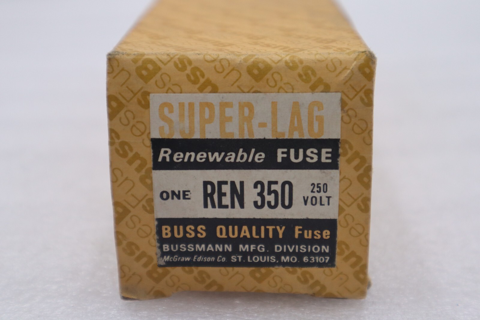 Used NEW BUSS SUPER LAG RENEWABLE FUSE REN-350 350A AMP STOCK 2091A