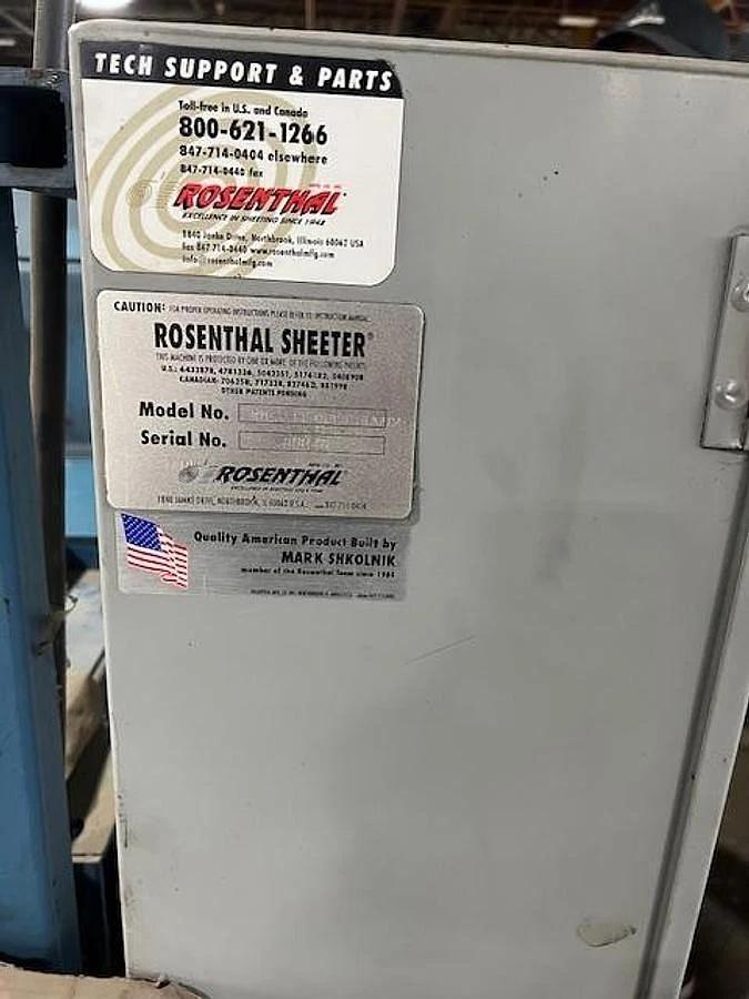 Used 84" ROSENTHAL DOWN-CUT SHEETER WITH SLITTING AND PUNCHING WM-7-HHDUBSHTCIPH-12