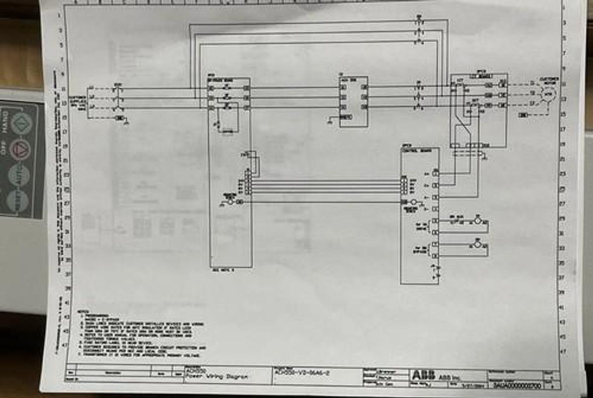 New ABB ACH550-VD-06A6-2 VFD with bypass 1.5 HP S-233