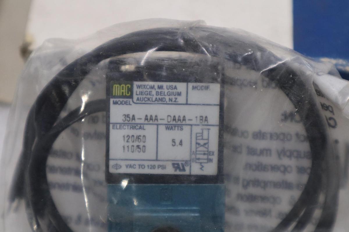 Used NEW OPEN BOX MAC 35A-AAA-DAAA-1BA SOLENOID VALVE STOCK K3970CC