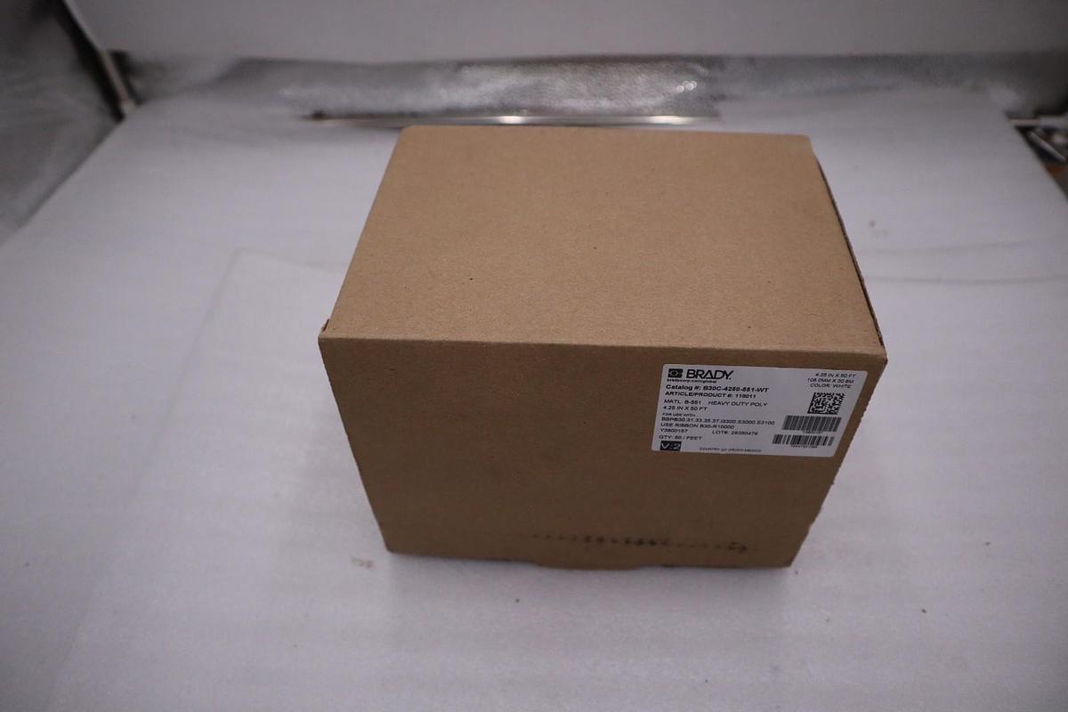 NEW Brady B30C-4250-551-WT White 4-1/4" x 50' for BBP30 / BBP31 / BBP33 STK H371