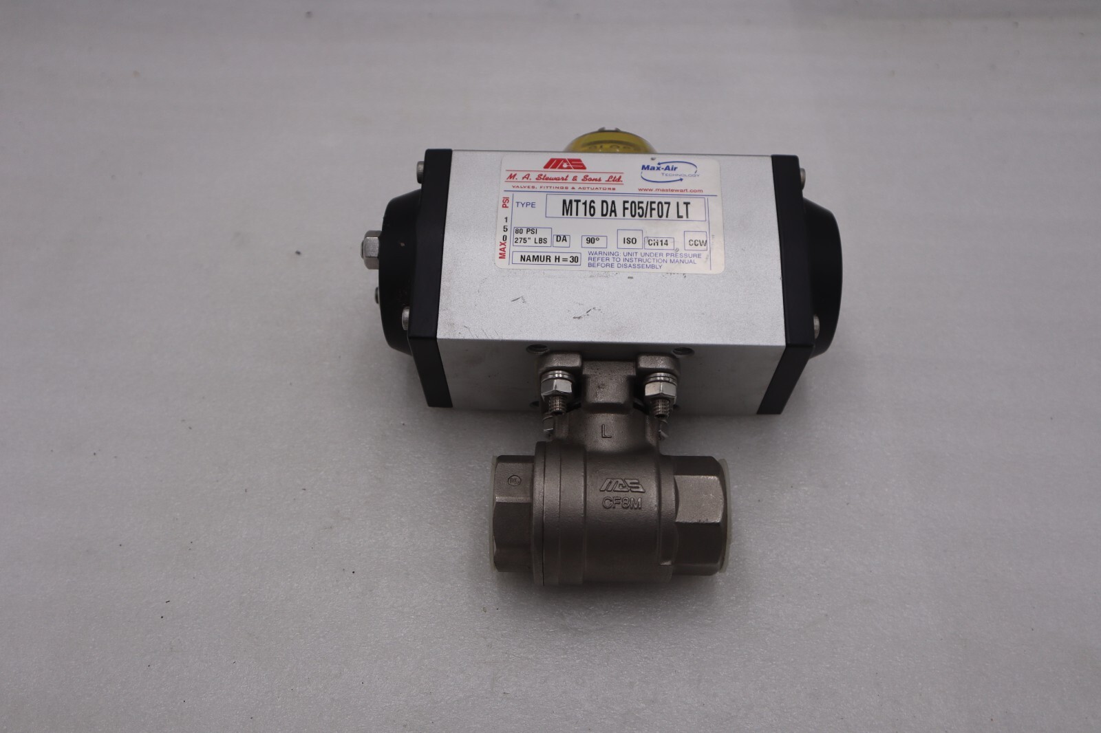 Used NEW OPEN BOX Max-Air MT16.DA.F05-F07 LT ACTUATOR STOCK 5590-A