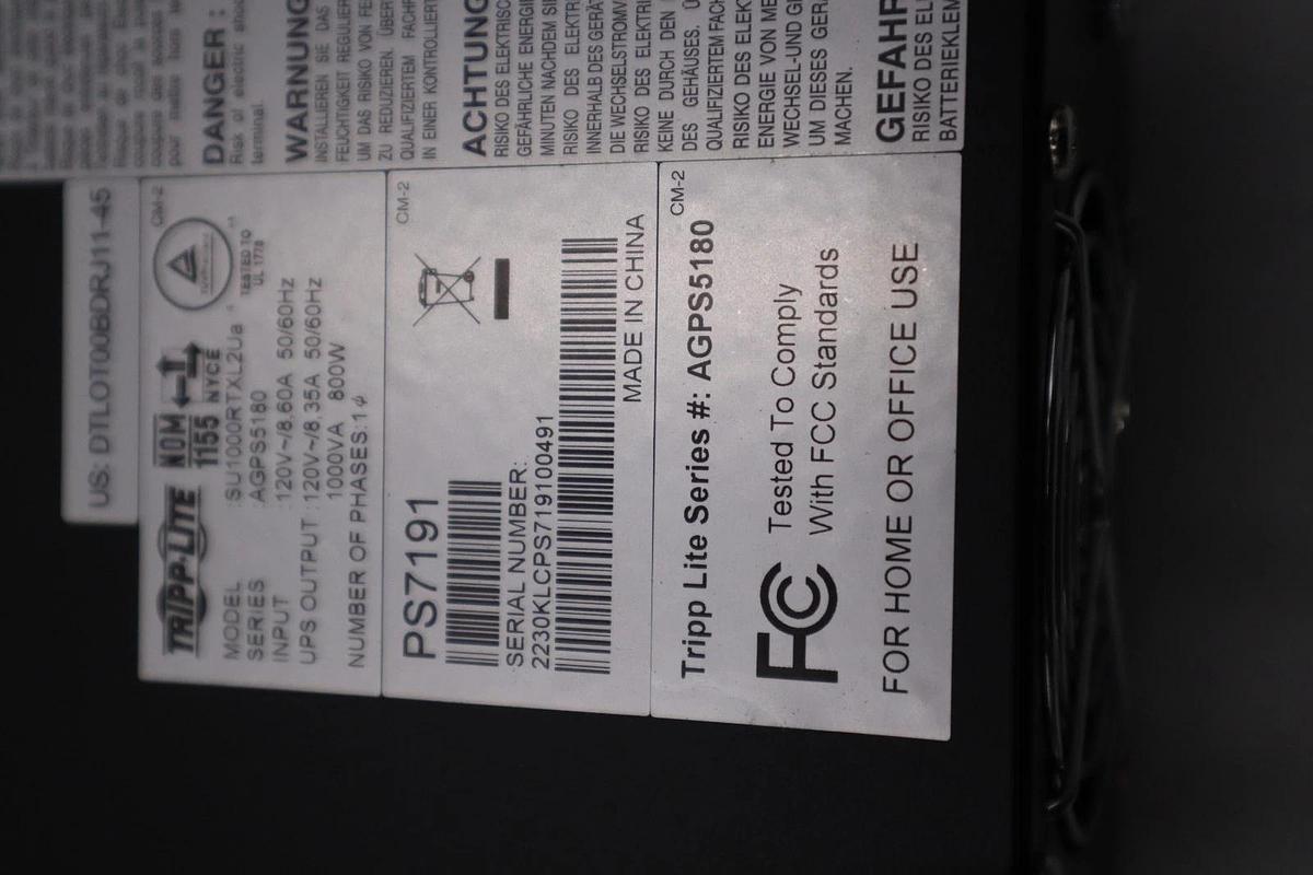 Used NEW Tripp Lite SU1000RTXL2UA Smart Online Ups 120V 800W Double Conversion #H1887
