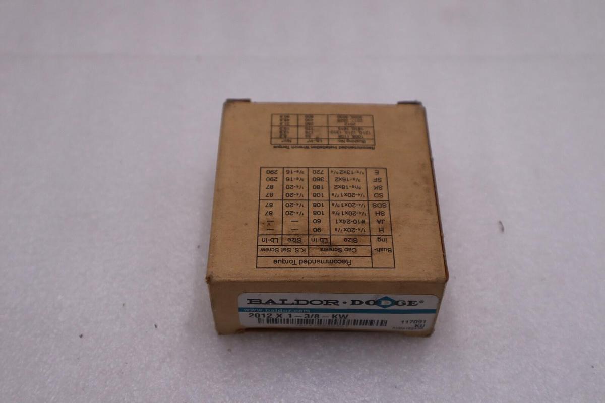LOT OF 2 - DODGE 2012 x 1-3/8-KW Taper Lock Bushing STOCK H317A