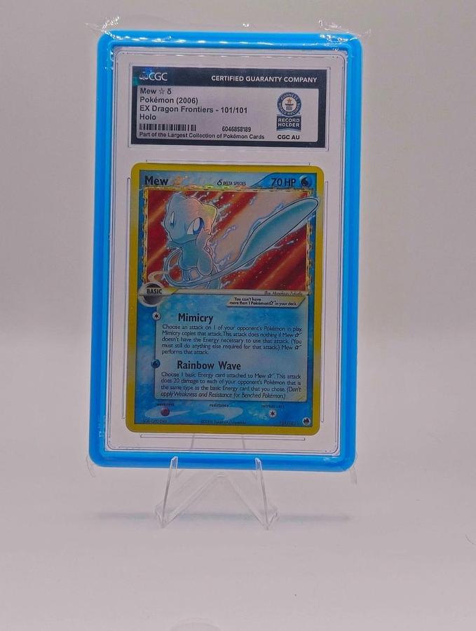 Used Mew [Gold Star] Pokemon 2006 EX Dragon Frontiers 101/101 Holo World Record CGC
