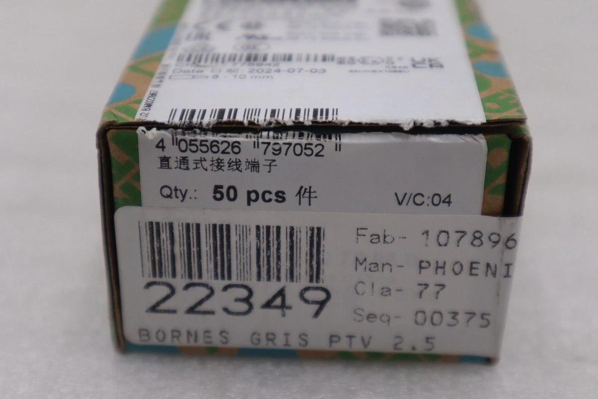Used NEW 50 Pack Phoenix Contact D-32825 Terminal Block 600V 30A STK GF555A