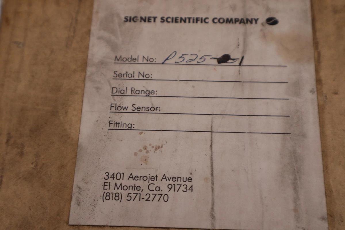 Used NEW GF SIGNET P5251/ P525-1 METALEX FLOW SENSOR - STOCK 3109CC