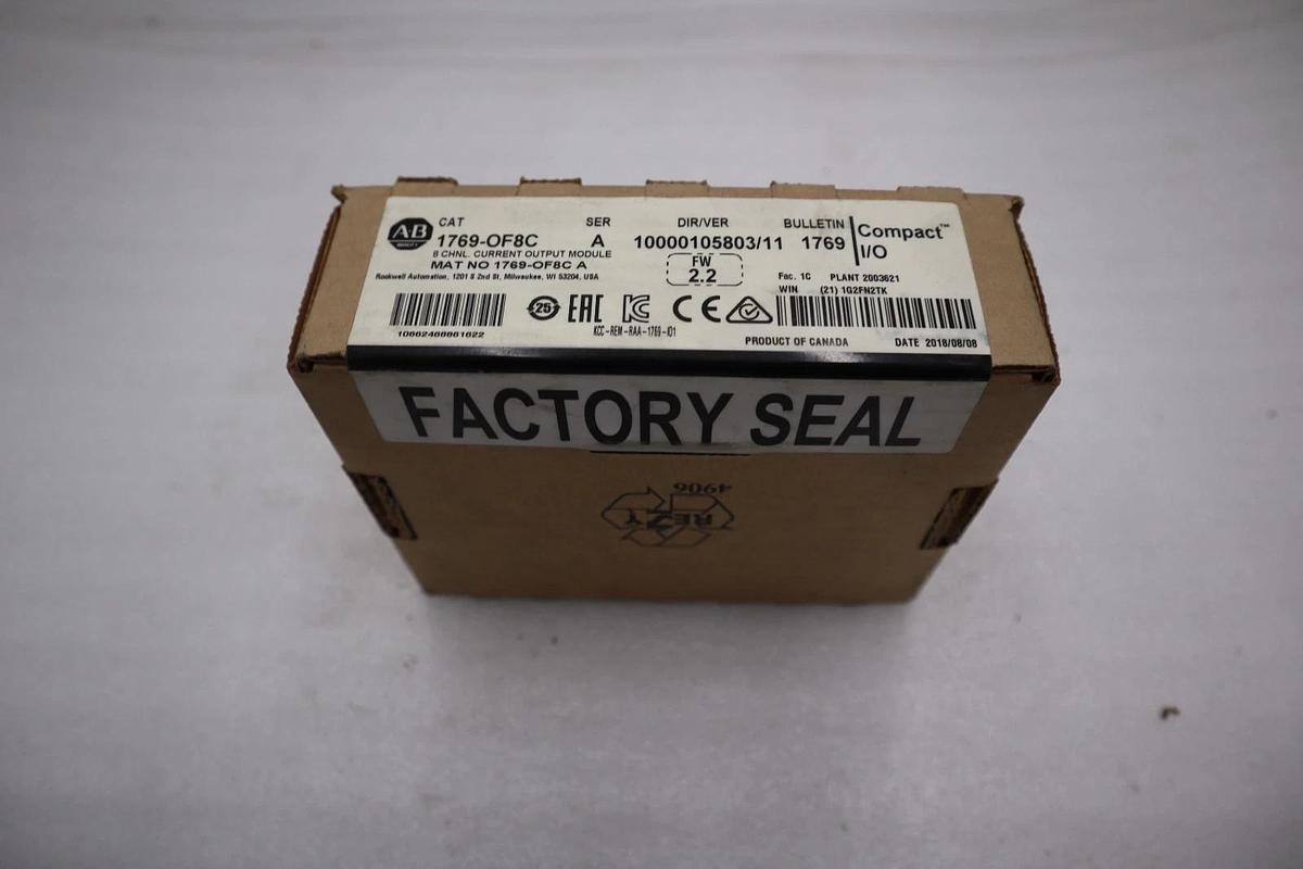 Used NEW Allen Bradley AB 1769-OF8C SER A 8-Channel Analog Output Module STK GF112