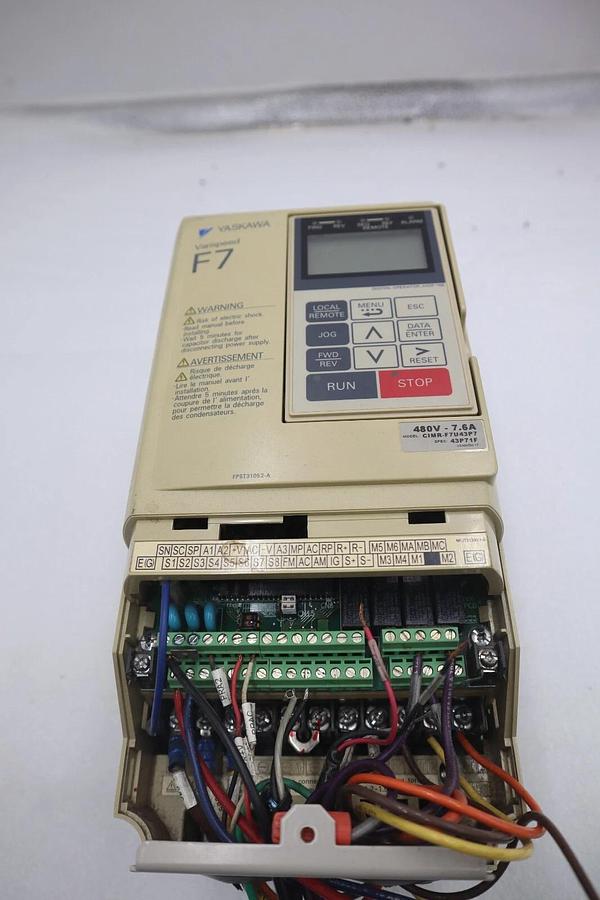 Used Yaskawa Drive Varispeed F7 CIMR-F7U43P7 480 Volt 5 HP STOCK 4310