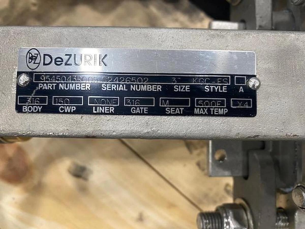 DEZURIK SIZE 3 " STYLE KGC-ES SS MANUAL SLIDE GATE VALVE NEW SPARE