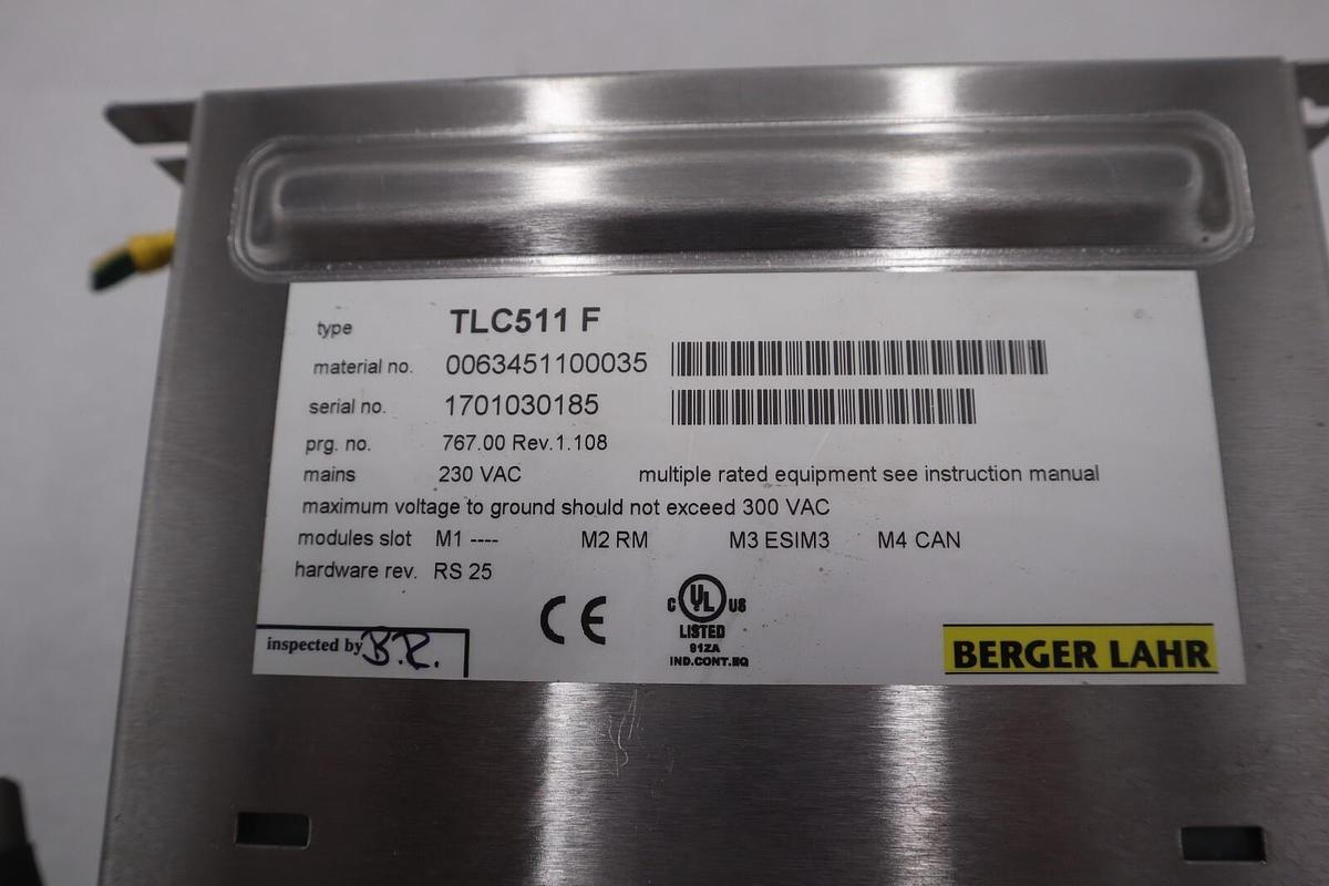 Used Bereger Lahr TLC511 F Servo Drive POSITIONING CONTROLLER 5 AMP STOCK B-714