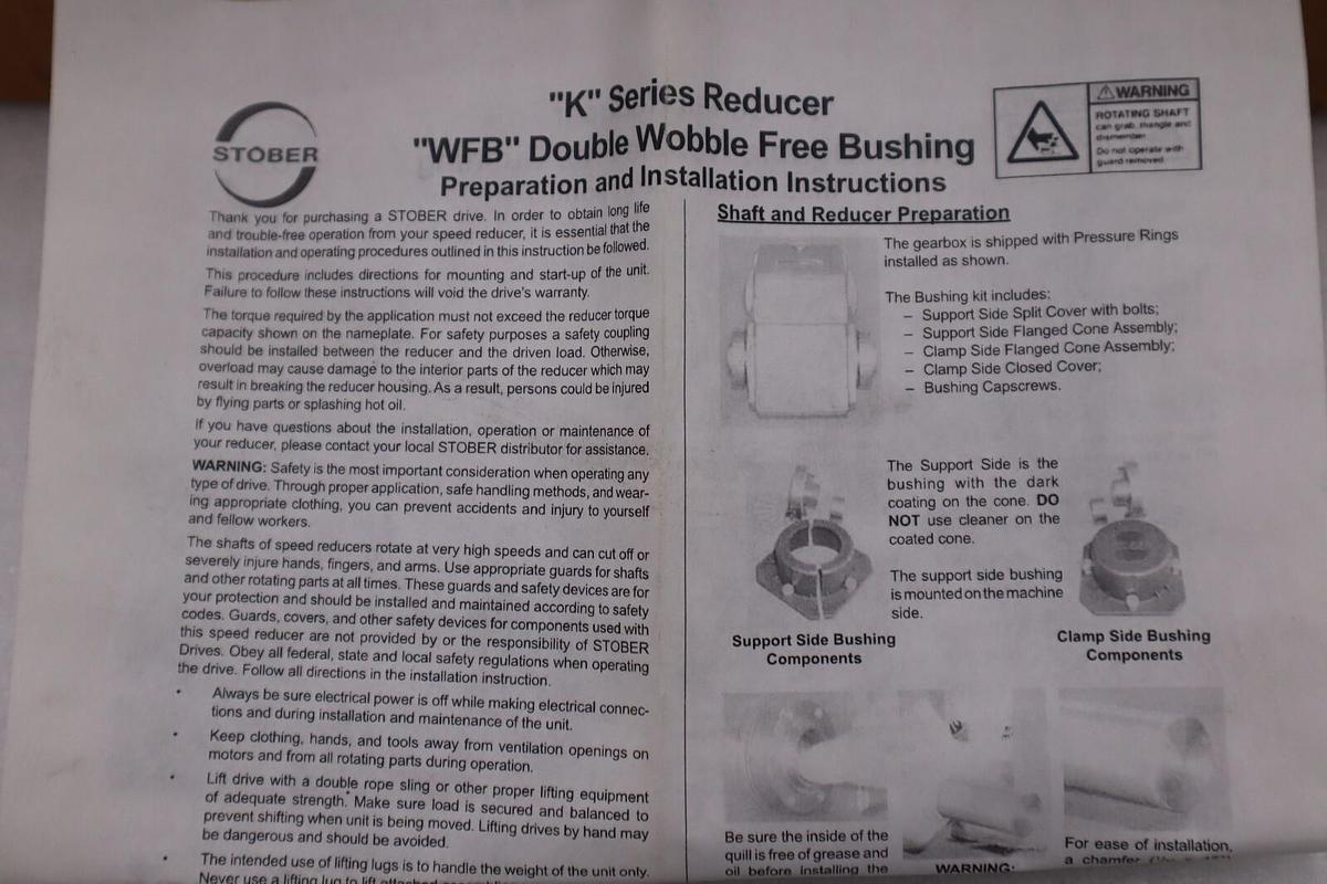 STOBER DRIVES INC WFB6-200 Mechanical Power Transmission NEW IN BOX SET #H331