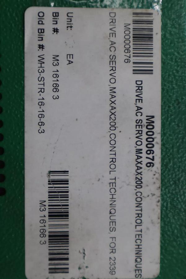 Used CONTROL TECHNIQUES MAXAX 200 BRUSHLESS AC SERVO DRIVE STOCK 4031-A