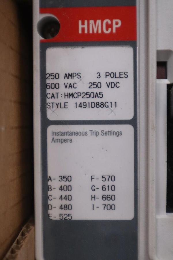 EATON CORPORATION HMCP250A5 SERIES C (NEW IN BOX) MOTOR PROTECTOR STOCK GF-1415