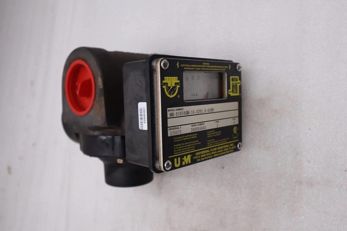 UNIVERSAL FLOW MONITORS MN-BSB50GM-16-32V1.0-A1WU FLOW METER - STOCK 3395B