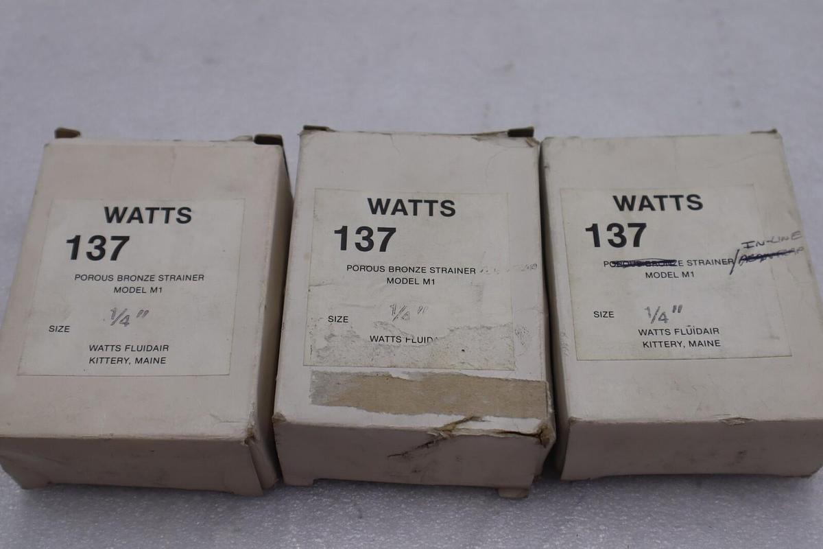 Used WATTS FLUIDAIR 137 POROUS BRONZE STAINER M1 1/4IN STOCK #K-2139