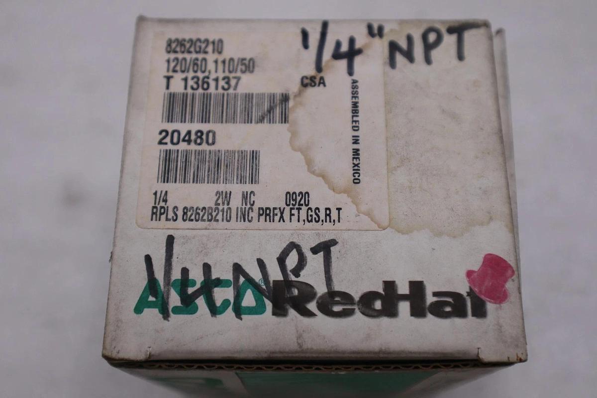 Used ASCO 8262G210 SOLENOID VALVE 1/4" - NEW IN BOX - STOCK GF655A