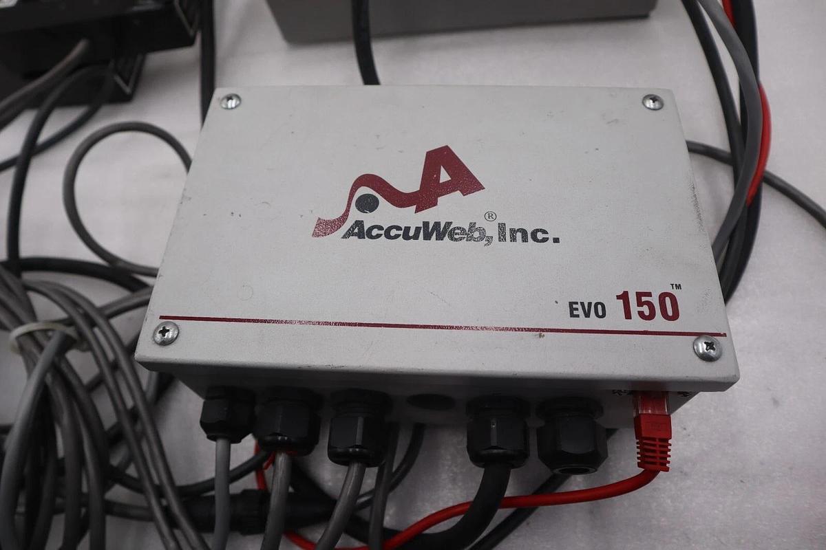 Used AccuWeb Inc EVO 150 COMPLETE WEB GUIDE SYSTEM WITH RED LION SCREEN STOCK 5120