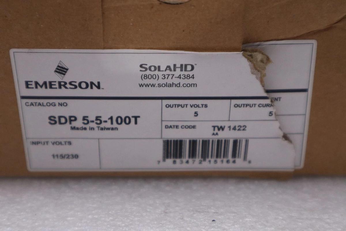 NEW EMERSON SOLA SDP 5-5-100T POWER SUPPLY SDP55100T STOCK 859B