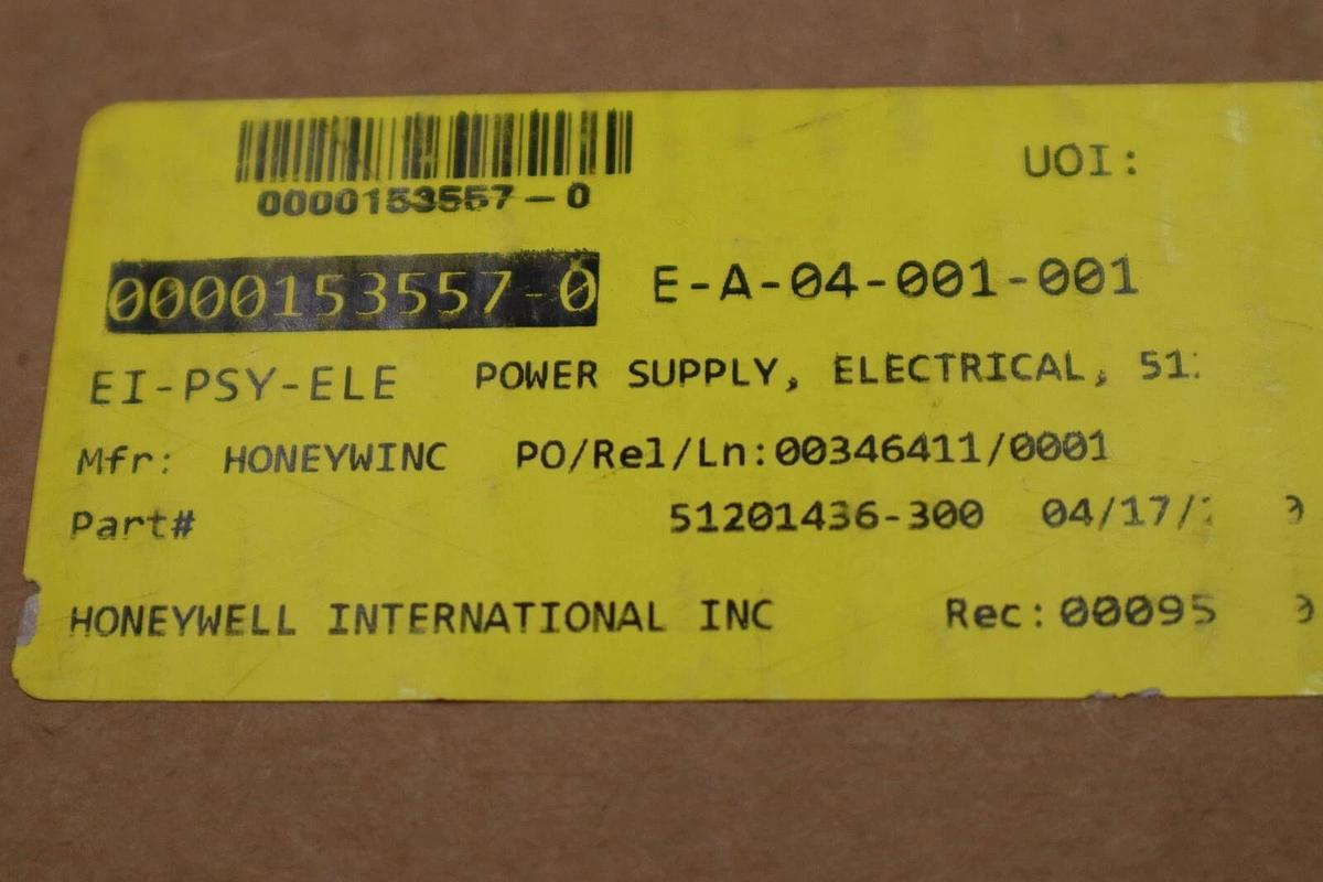 Used HONEYWELL 51201436-300 / 51201436300 POWER SUPPLY NEW IN BOX STOCK G93
