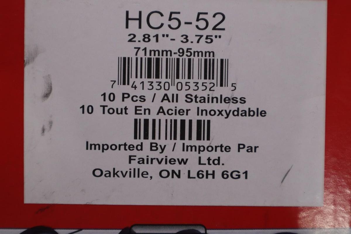 LOT OF 3 - ACCUTEK HC5-52 HOSE CLAMP 3.75 IN MAX INSIDE- STOCK 4762A
