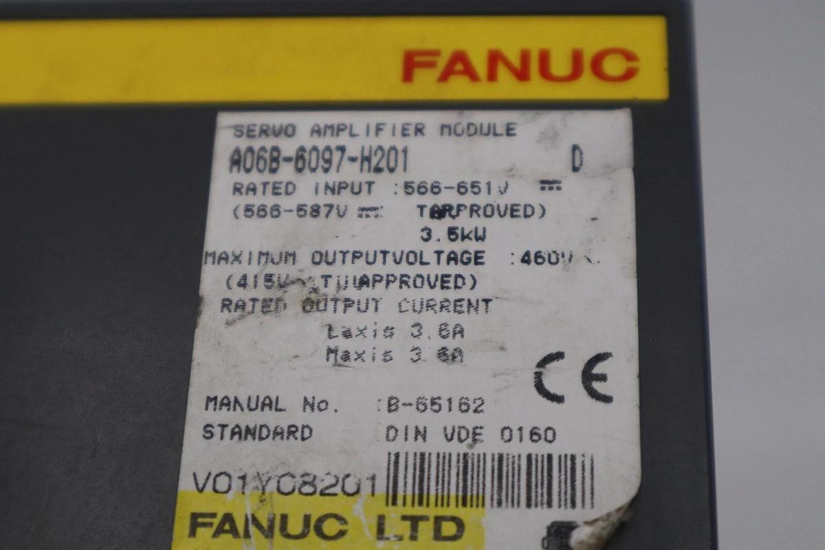Used FANUC A06B-6097-H201 SERVO AMPLIFIER STOCK 109B