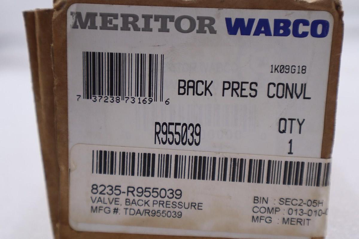 Meritor R955039 Back Pressure Valve Part Stock K-1796