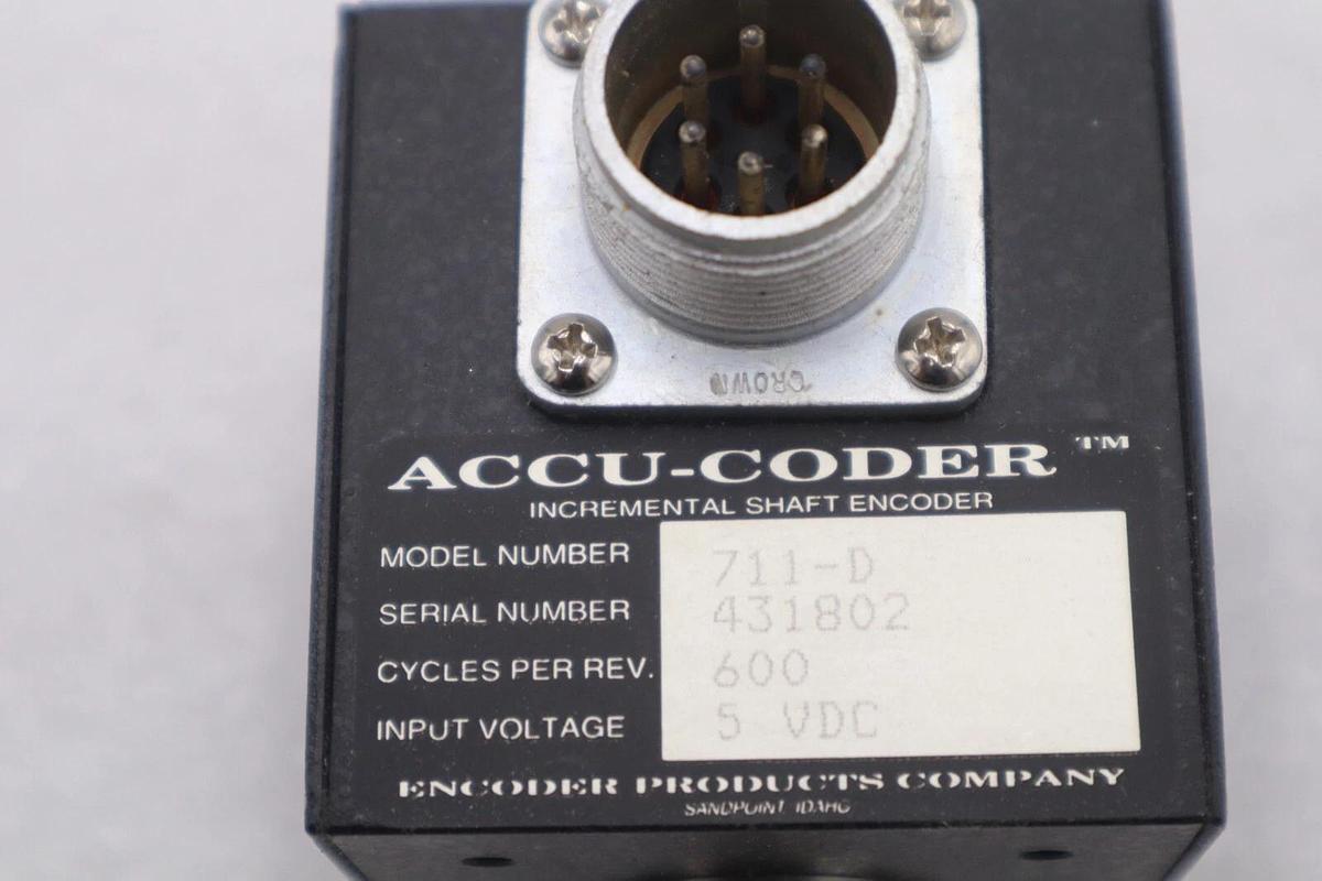NEW OPEN BOX Accu-Coder 711-0.   5 VDC SHAFT ENCODER STOCK 2167-A