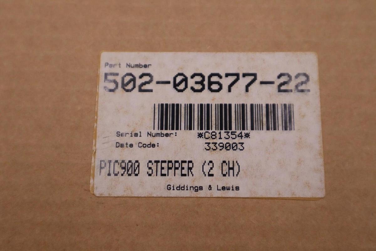 Used NEW Giddings & Lewis 502-03677-22R3 PiC900 Stepper Module STOCK 3801A