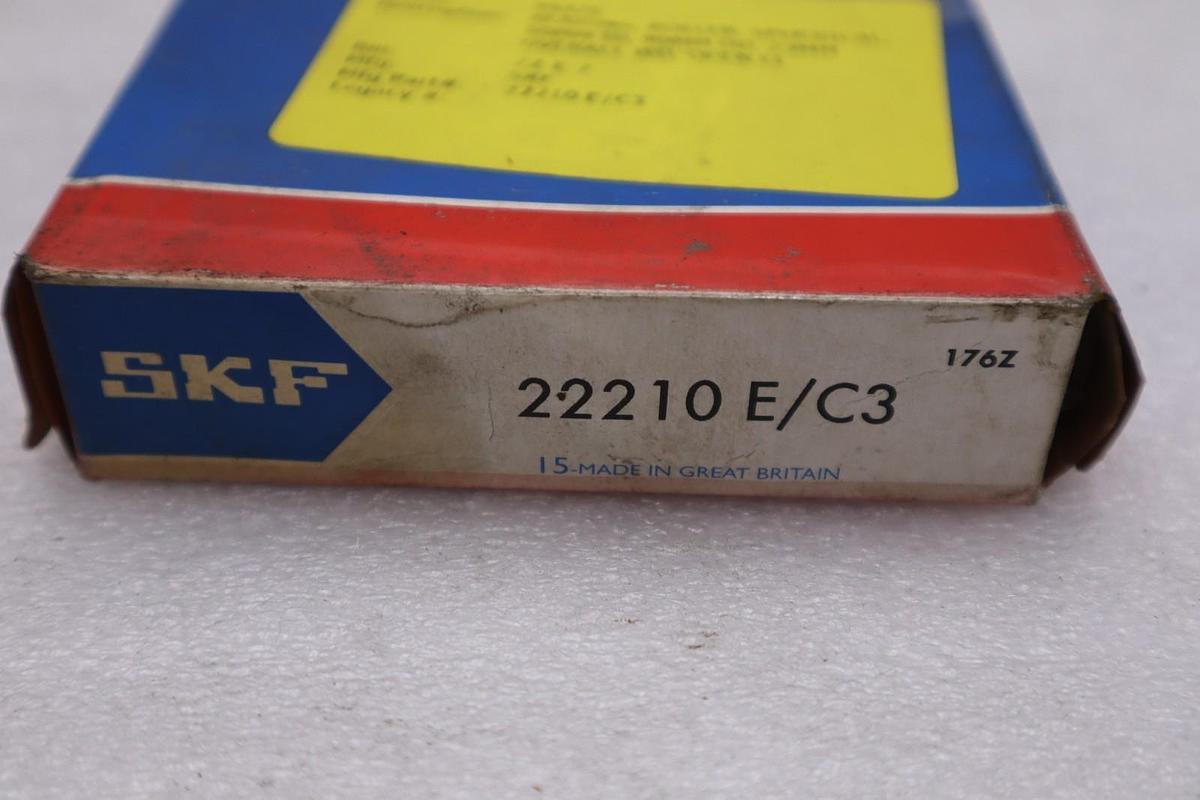 New In Box SKF 22210 E/C3 Spherical Roller Bearing STOCK K4007CC