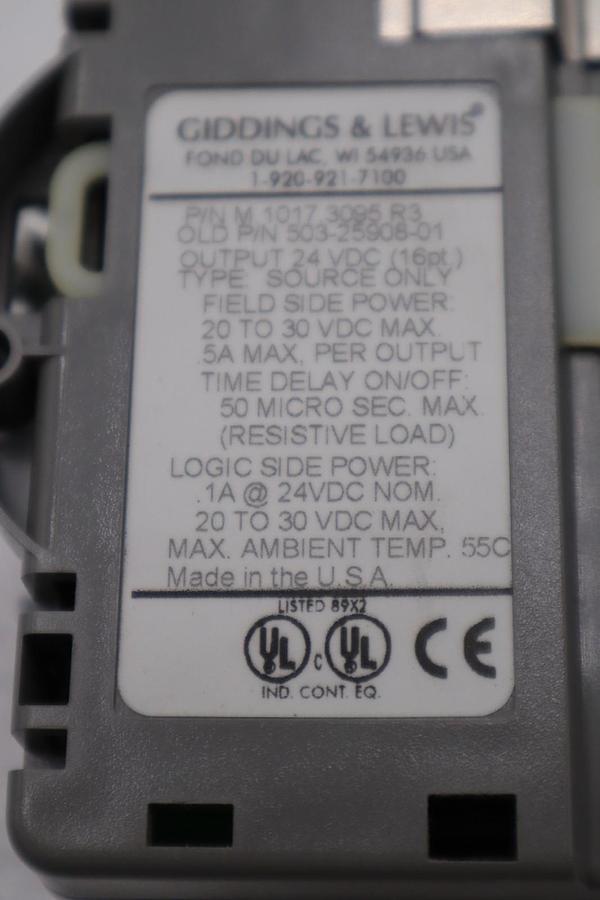 Used DANAHER MOTION M.1017.3095 R3 / M10173095 R3 GIDDINGS & LEWIS MODULE #6044