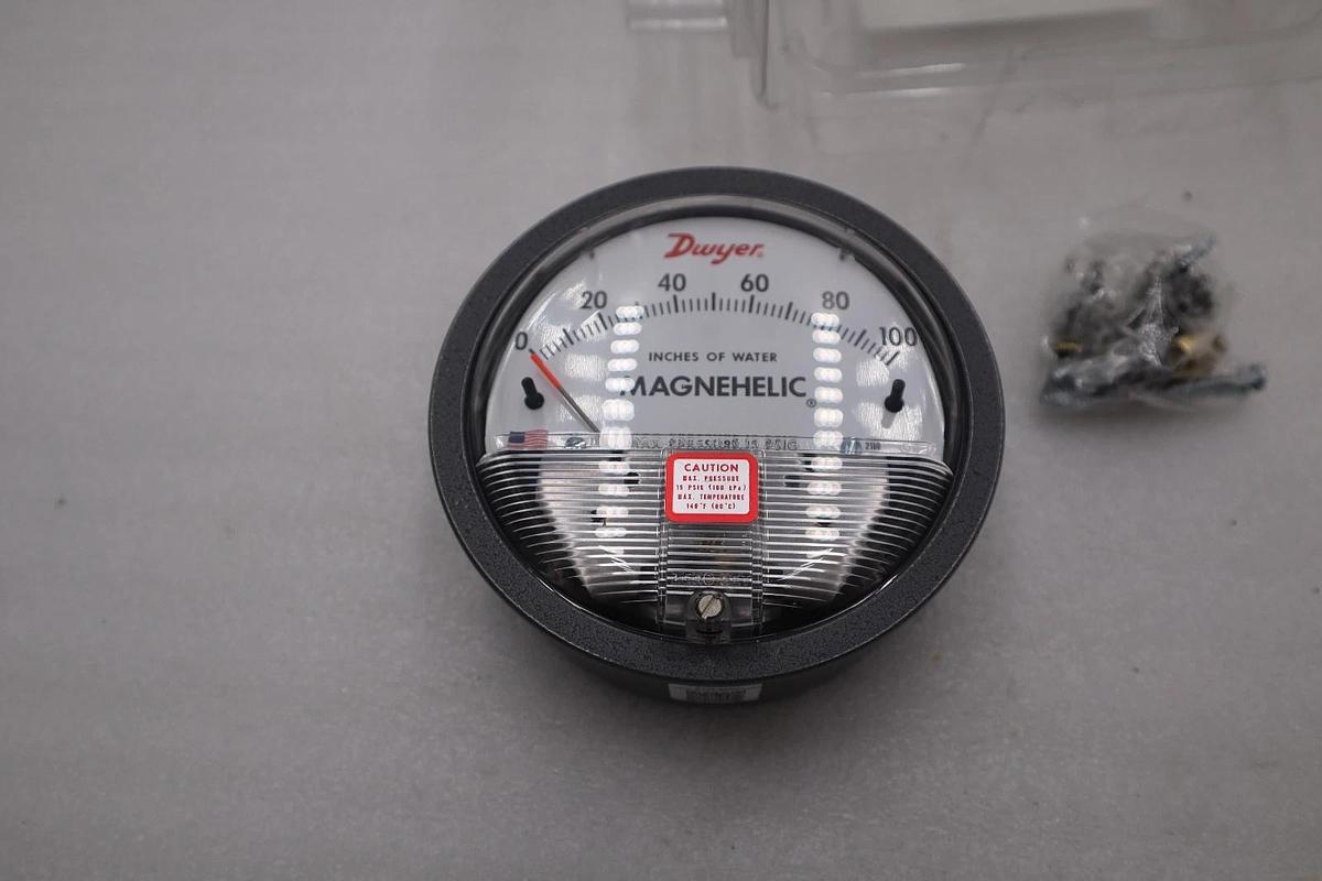 Dwyer Instruments Magnehelic 2100 Pressure Gauge 0-100" STK H1417