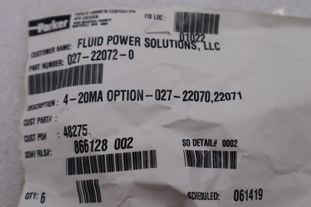 Used NEW OPEN BOX PARKER 027-22072-0 / 027220720 AMPLIFIER STOCK L-373-A