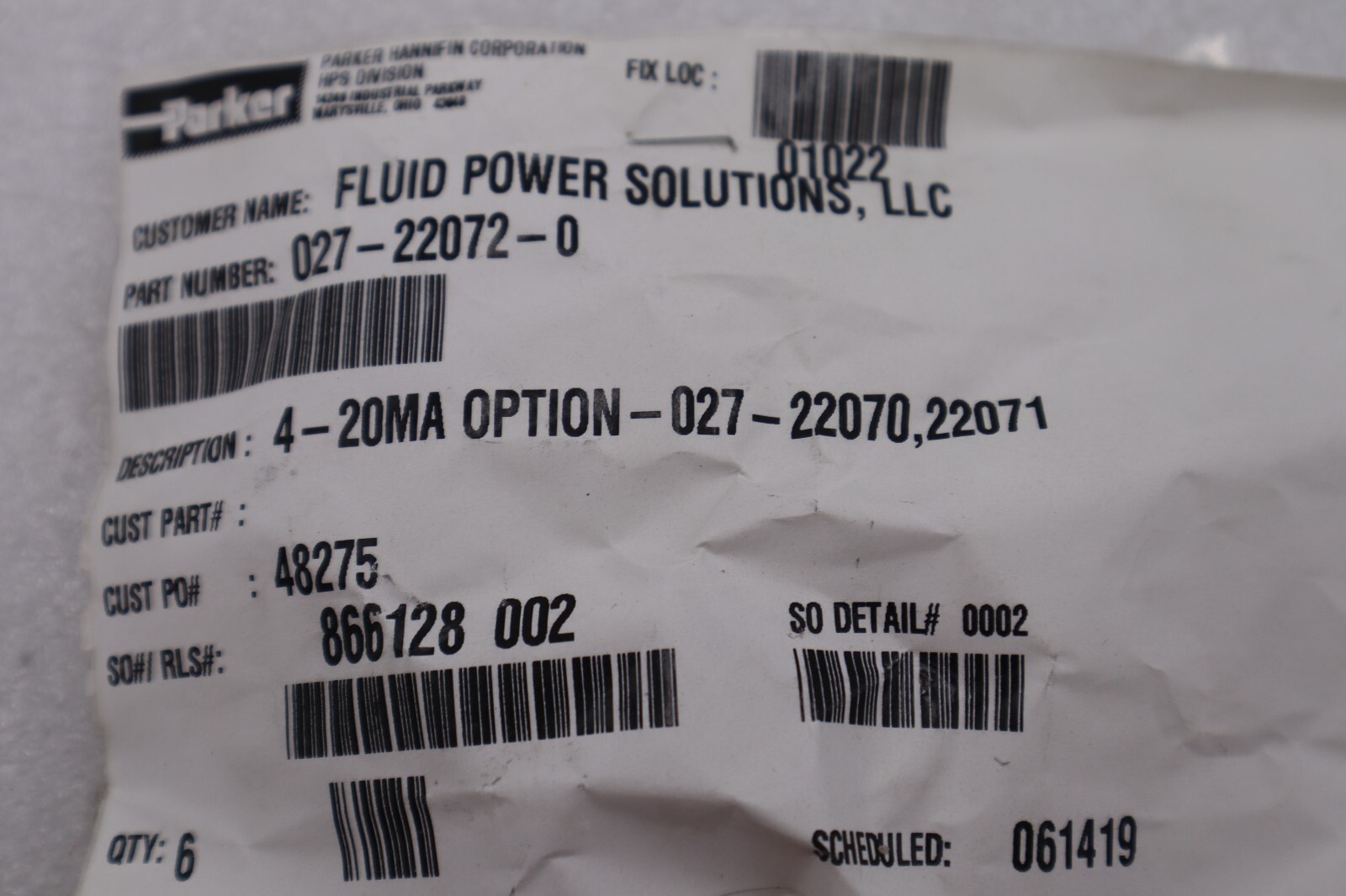 Used NEW OPEN BOX PARKER 027-22072-0 / 027220720 AMPLIFIER STOCK L-373-A