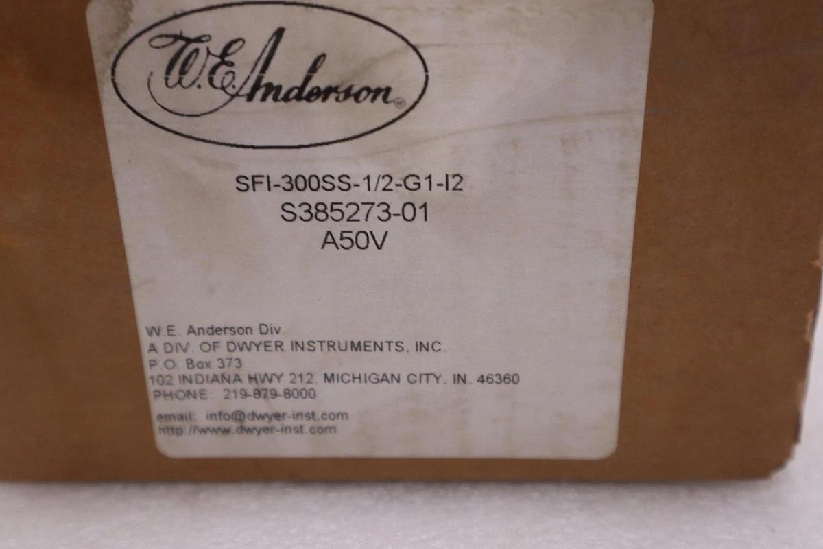 Used Dwyer SFI-300SS-1/2-G1-I2 Stainless Flow Indicator - NEW SEALED - STOCK GF513A
