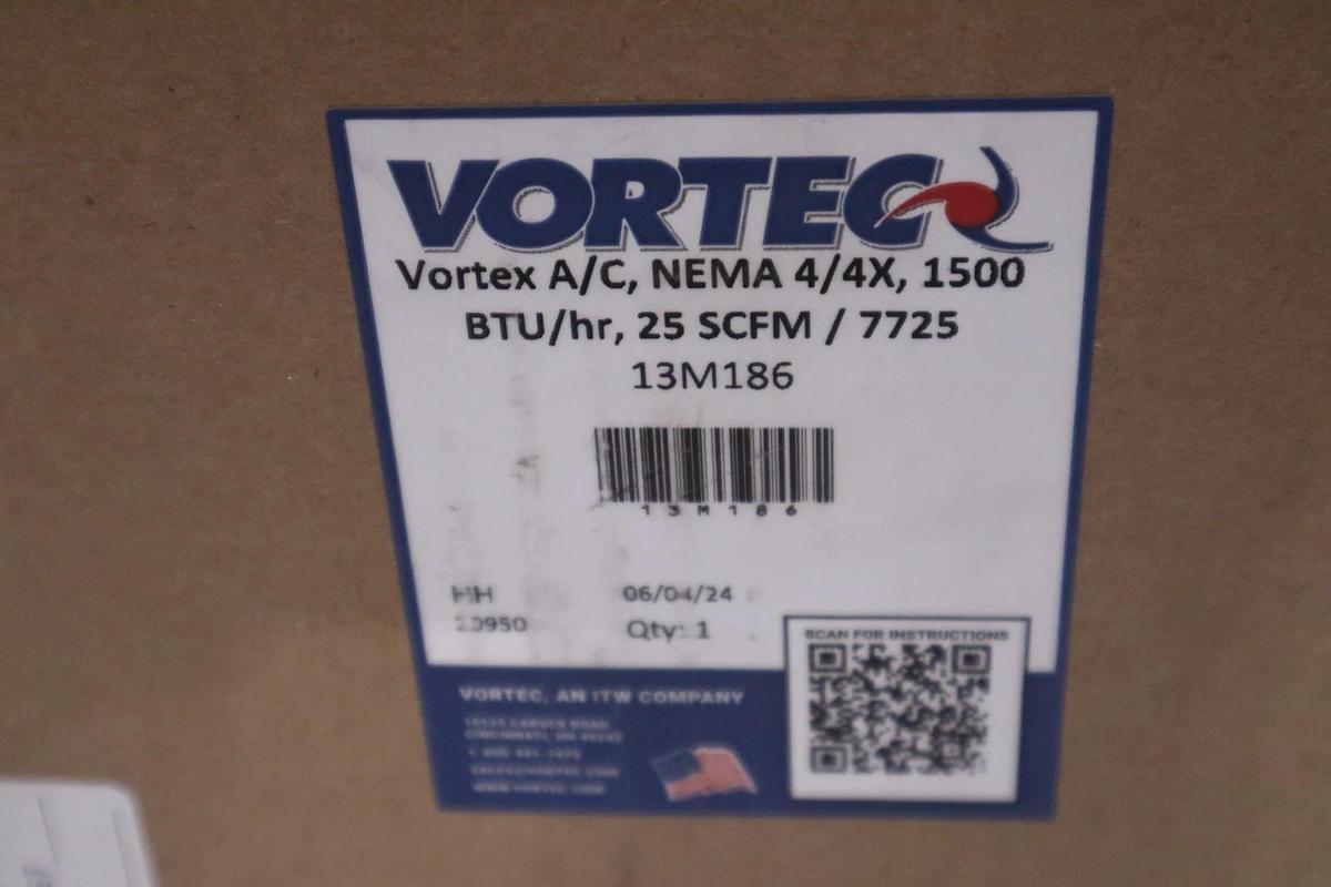 Used VORTEC 7725 Vortex Enclosure Cooler,1500 BtuH 13M186 NEW IN BOX STOCK GF-237