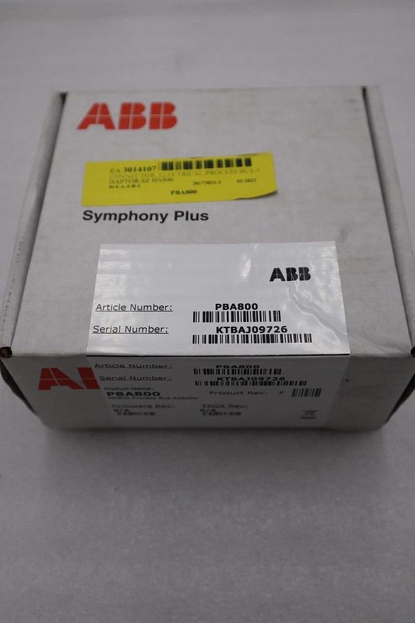 NEW SEALED ABB PBA800 Symphony Plus Process Bus Adapter Rev F STOCK K-2114
