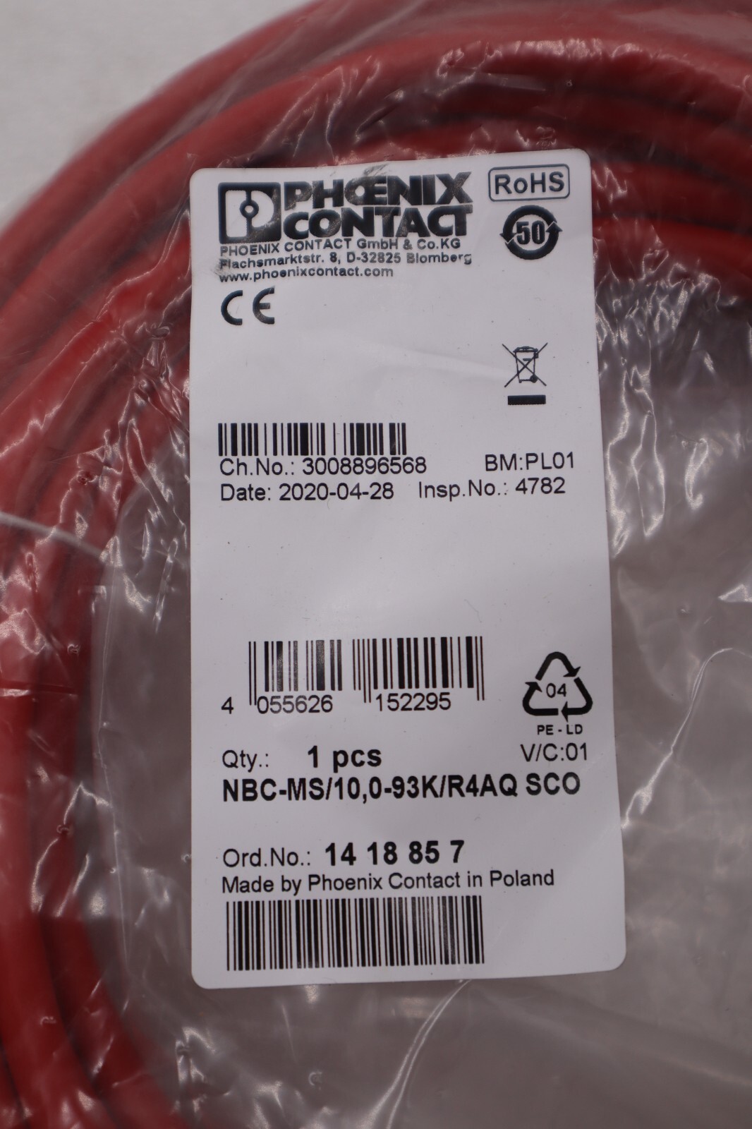 Used PHOENIX CONTACT NBC-MSD/10,0-93K/R4AC SCO / NBCMSD10093KR4ACSCO STK 4903