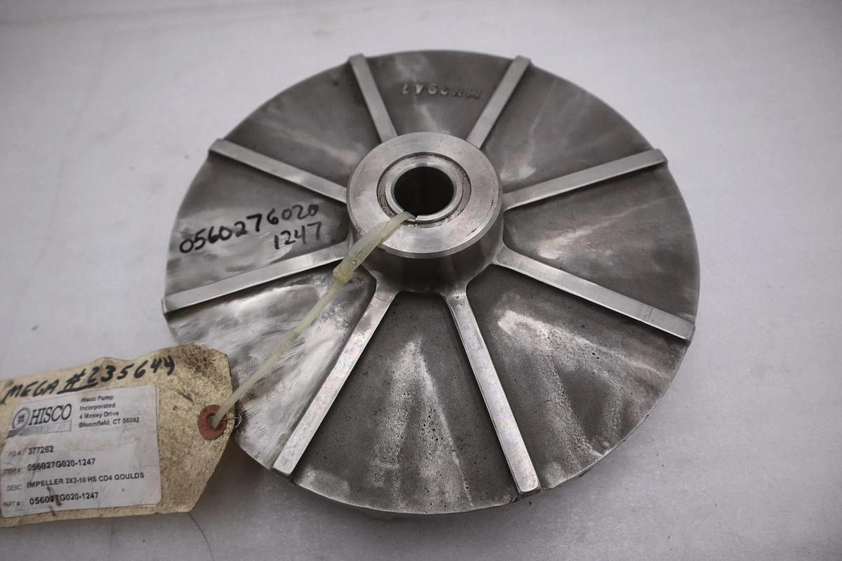 Used GOULDS 056027G020-1247 3X3-10 HS CD4 IMPELLER - STOCK GF714