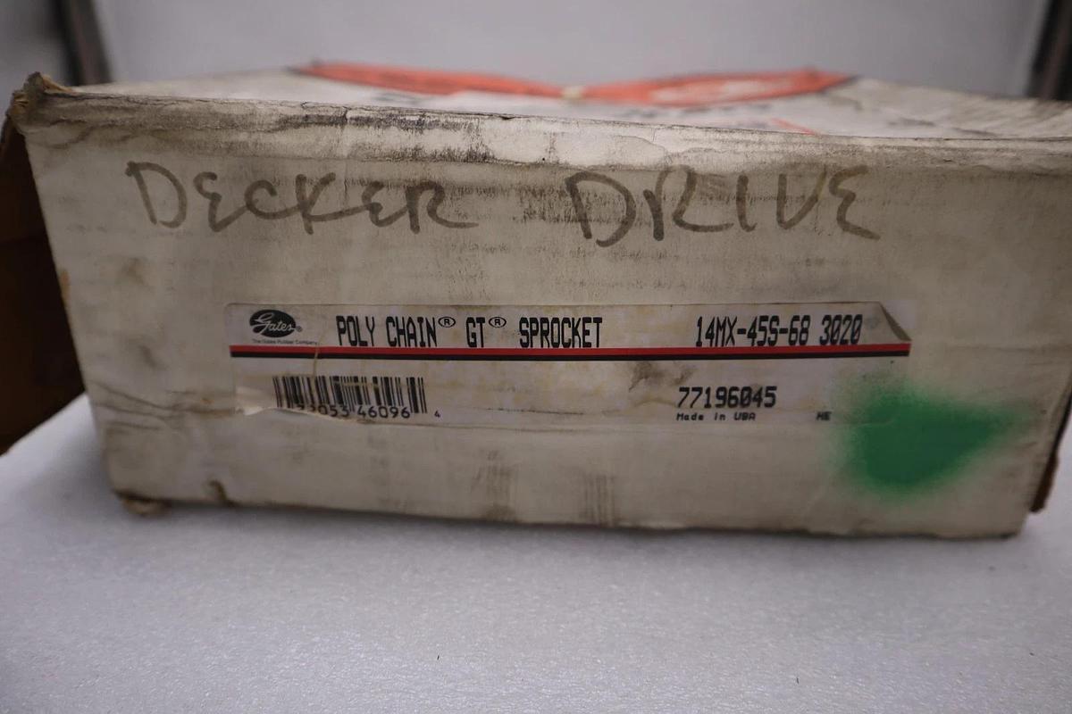 NEW OPEN BOX GATES 14MX-45S-68 3020 POLY CHAIN GT2 SPROCKET STK 1534CC