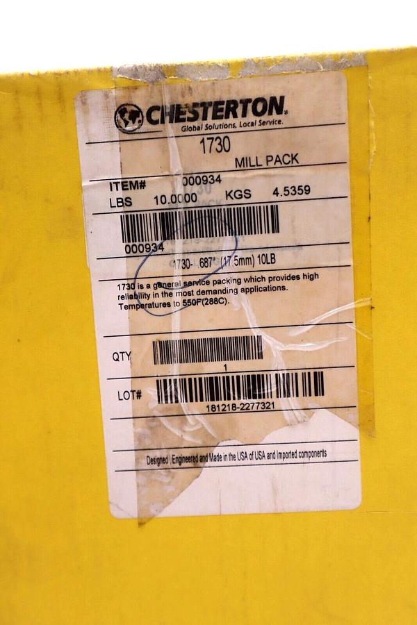 CHESTERTON 1730 MILL PACK MECHANICAL PACKING 0.687" 10LB STOCK #3482
