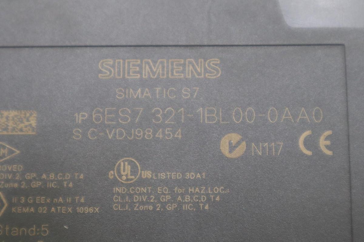 Used LOT OF 4 SIEMENS SIMATIC S7 INPUT MODULE 6ES7 321-1BL00-0AA0 STOCK K-3499