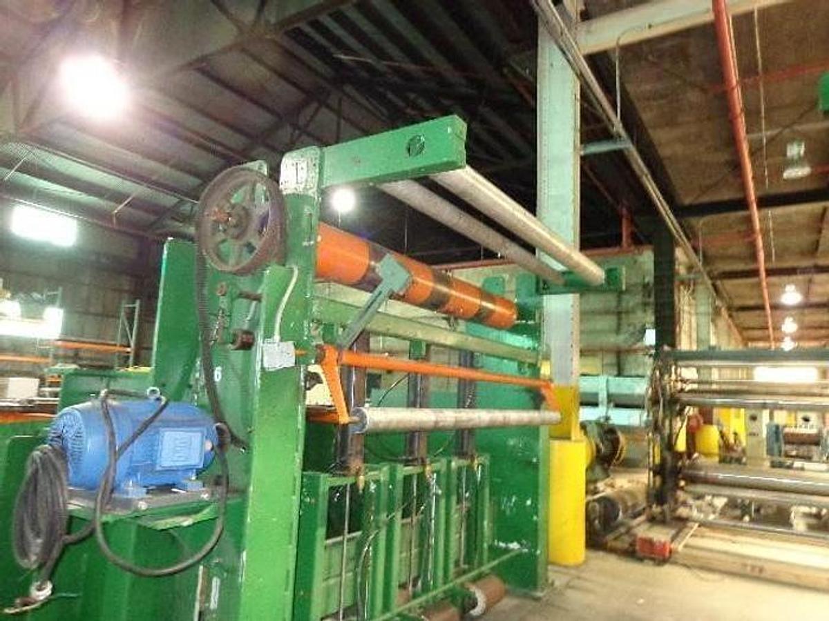Used 110" PCMC DRIVEN UNWIND STAND 100" ROLL DIAMETER