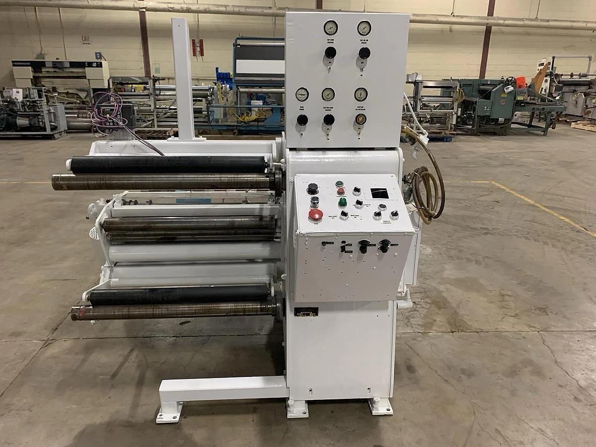 Used 30” VOORWOOD DUPLEX MODEL 30-24 SLITTER REWINDER WITH TRIM BLOWER