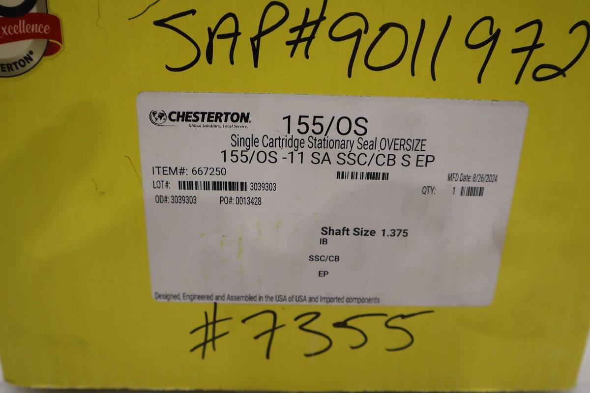 CHESTERTON 155/OS-11 SA SSC/CB SINGLE CARTRIDGE STATIONARY SEAL OVERSIZE #2253B