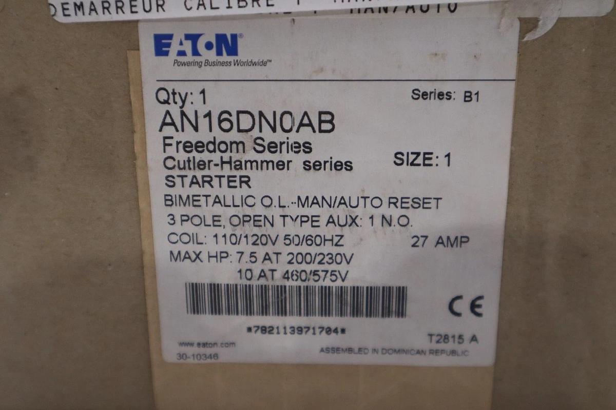 Used Eaton AN16DN0AB Series B1 Freedom Starter NEW STOCK GF863