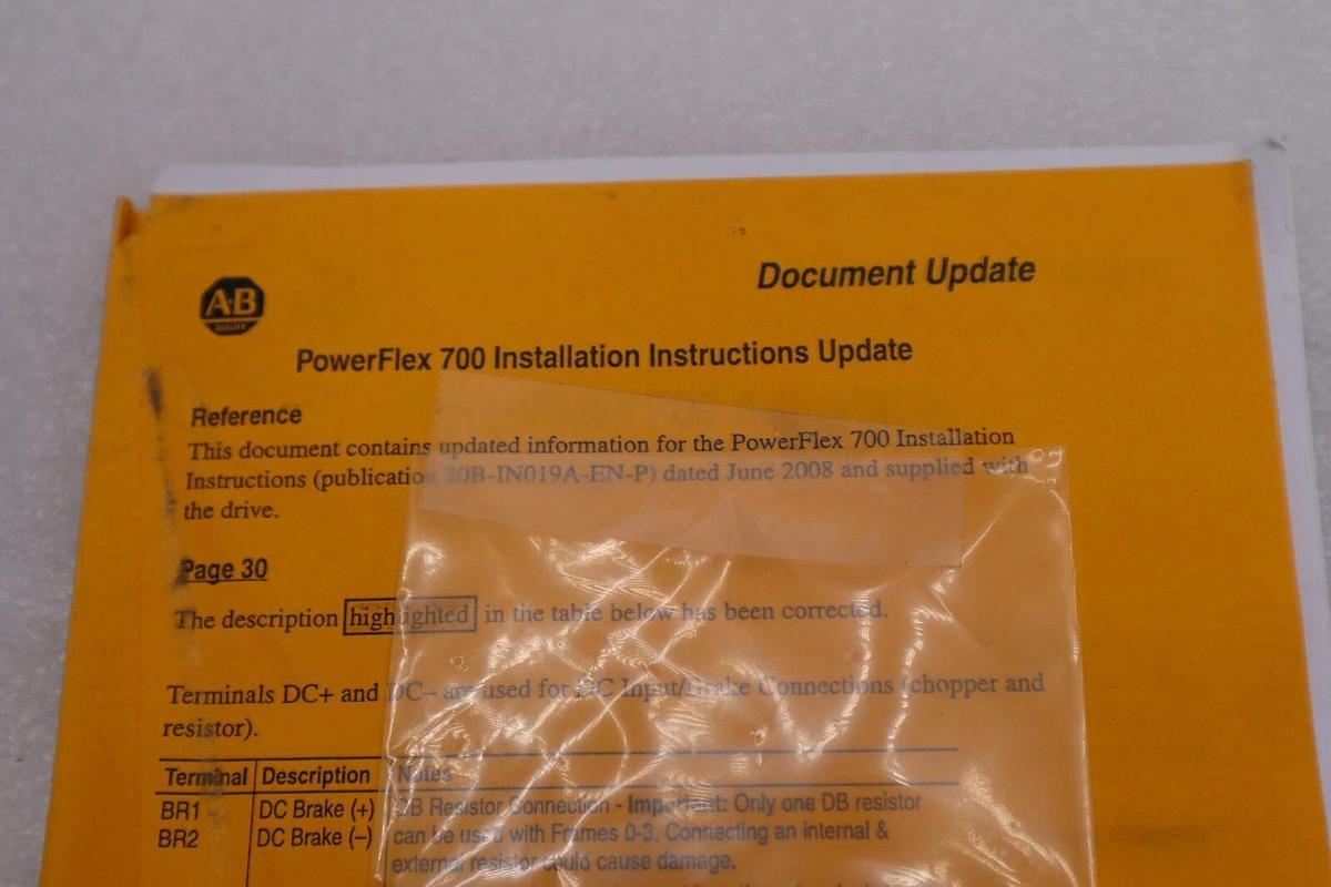 Used New Allen-Bradley PowerFlex 700 10 HP 20BD014A3AYNARA0 480 VAC FRN:3.002 1966