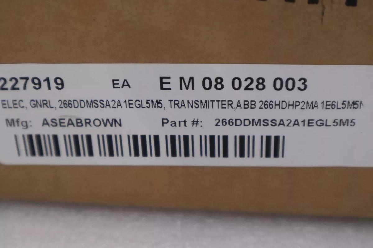 Used NIB ABB 2600T 266HDHP2MA1E6L5M5N2 TRANSMITTER STOCK G78